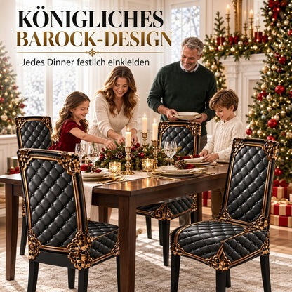 🔥 1 kaufen, 1 gratis! 🪑 Eleganter Barock-Stil Stuhlbezug – Elastischer Esszimmerstuhlbezug mit luxuriösem Design