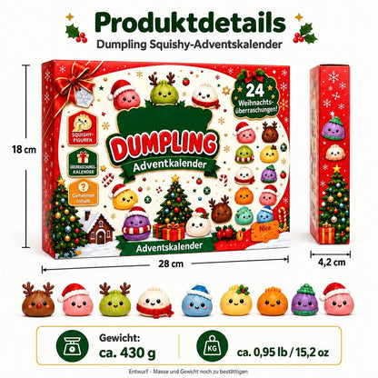 Squishy Dumpling Adventskalender 2026|24 einzigartige Knödel-Squishys, tausende Bestellungen weltweit, limitierte Auflage
