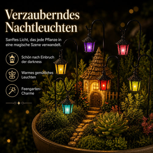 🌿Nachtleuchtende Laternen | Bunte Dekoration für Feengarten, Bonsai und aturlandschaft🌙