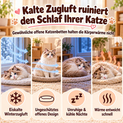 🐾🔥 Bestseller! Halbgeschlossenes, warmes Haustier-Schlafsackbett – Winddichtes, flauschiges Kuschelnest für Katzen und kleine Hunde, perfekt für gemütliche Winterschläfchen ❄️