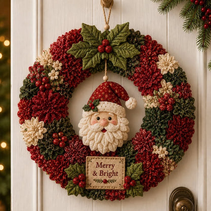 🎄 DIY-Weihnachtskranz-Bastelset mit 3D-Struktur | Entspannend & stimmungsvoll für die Tür