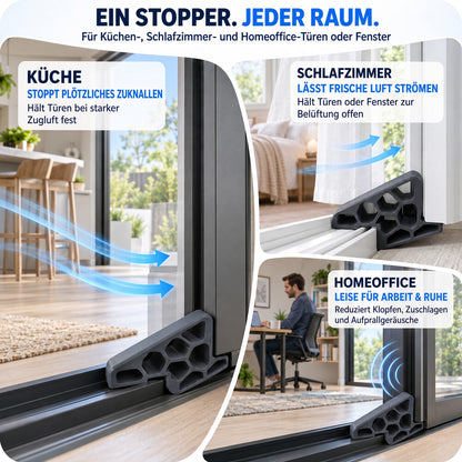 🚪✨ 50 % Rabatt – 1 Kaufen, 1 Gratis! Sicherer Türstopper | Stoßdämpfend & Für Schiebefenster Und Balkontüren 🛡️🔇