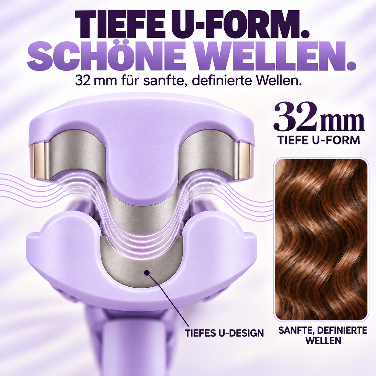 ✨50% RABATT 🌊 32-mm-Welleneisen – Weiche Wellen, voller Glamour! 🌊 4 Temperaturstufen, in ca. 10 Sekunden einsatzbereit, mit Ionen-Technologie
