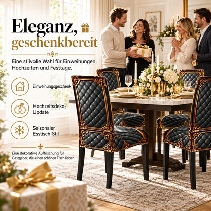 🔥 1 kaufen, 1 gratis! 🪑 Eleganter Barock-Stil Stuhlbezug – Elastischer Esszimmerstuhlbezug mit luxuriösem Design