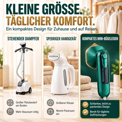 🔥 40% Rabatt – Nur für kurze Zeit! ⏰ ✨ Tragbares Dampfbügeleisen mit schnellem Aufheizen 💨 Nass- & Trockenbügeln für Zuhause und Reisen