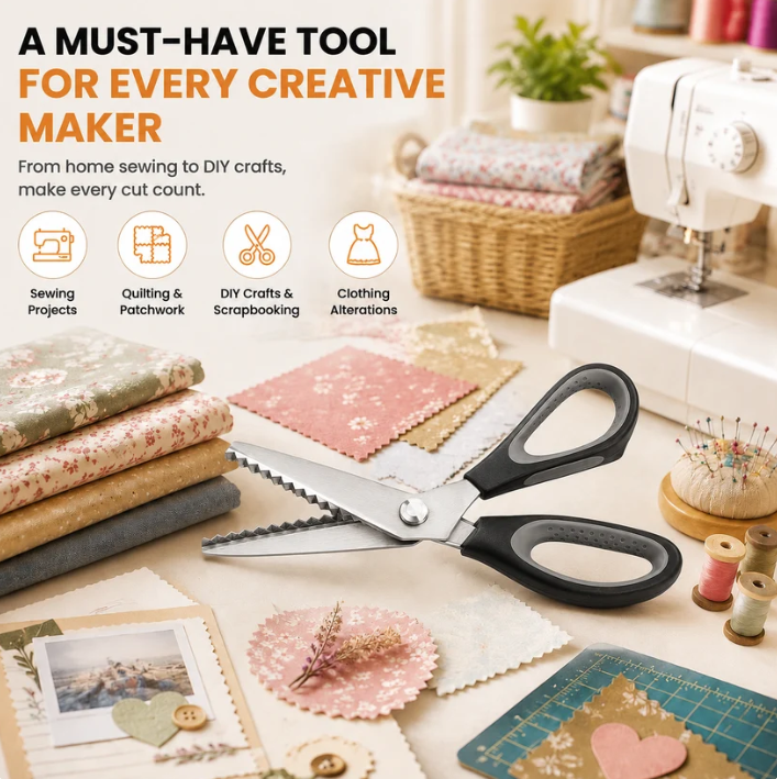✂️ 2er Set Stoffscheren für kreative Kleidung – Fransen entfernen, Kanten veredeln & alte Kleidung neu gestalten