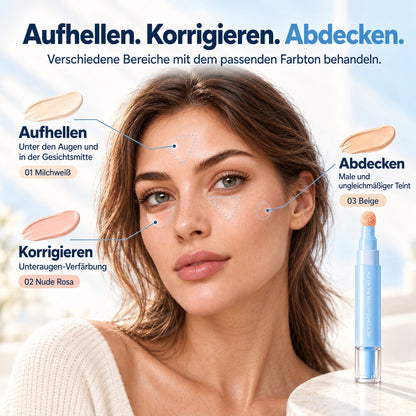 🎁 1+1 GRATIS✨ Concealer Stift & Creme – deckt Augenringe, Pickel & Flecken ab, spendet Feuchtigkeit & verblendet nahtlos