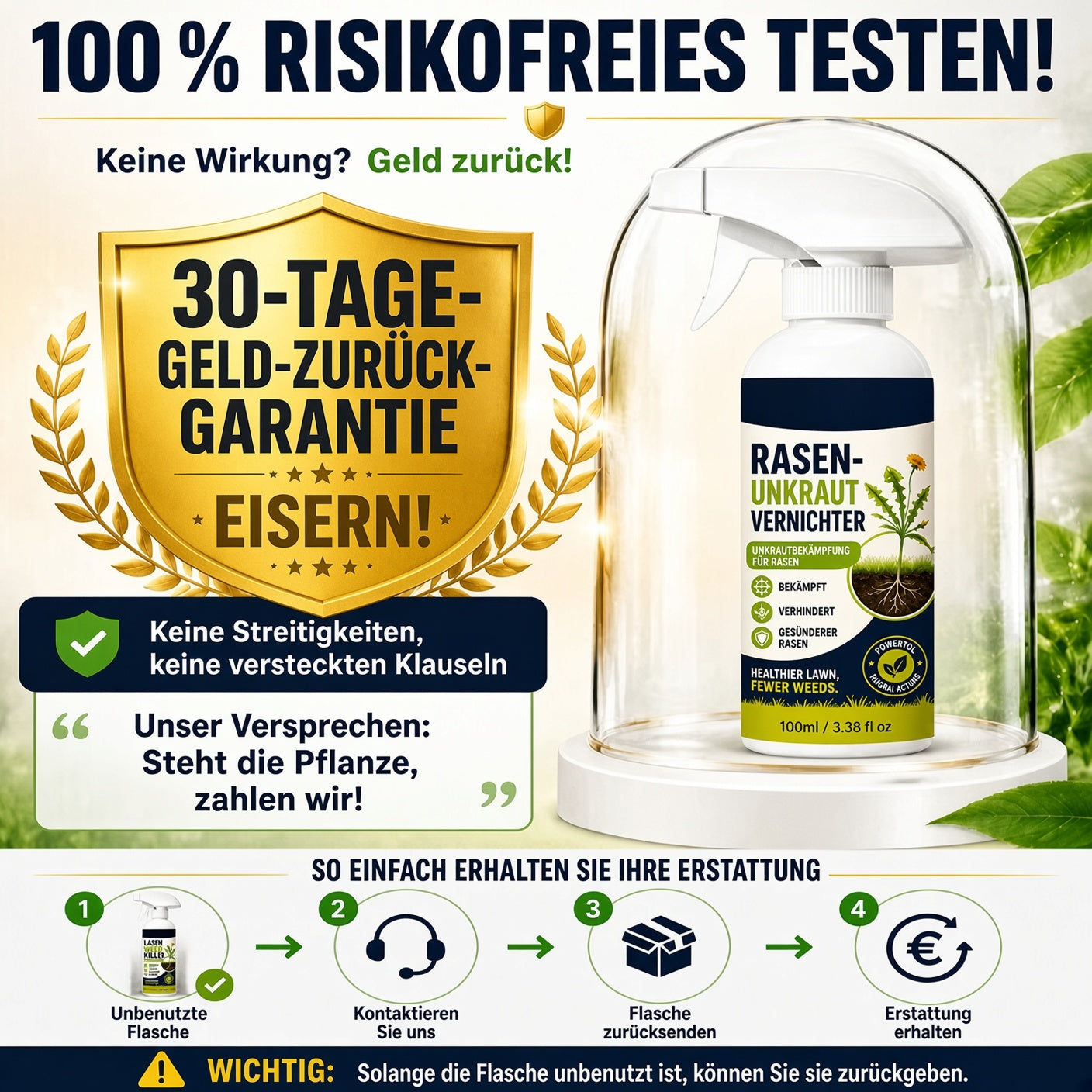♻️50 % RABATT 🌿 Unkraut-Stop – 🔥Stark gegen Unkraut & hemmt neues Wachstum | Für Garten, Wege & Hof ⚡