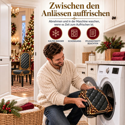🔥 1 kaufen, 1 gratis! 🪑 Eleganter Barock-Stil Stuhlbezug – Elastischer Esszimmerstuhlbezug mit luxuriösem Design