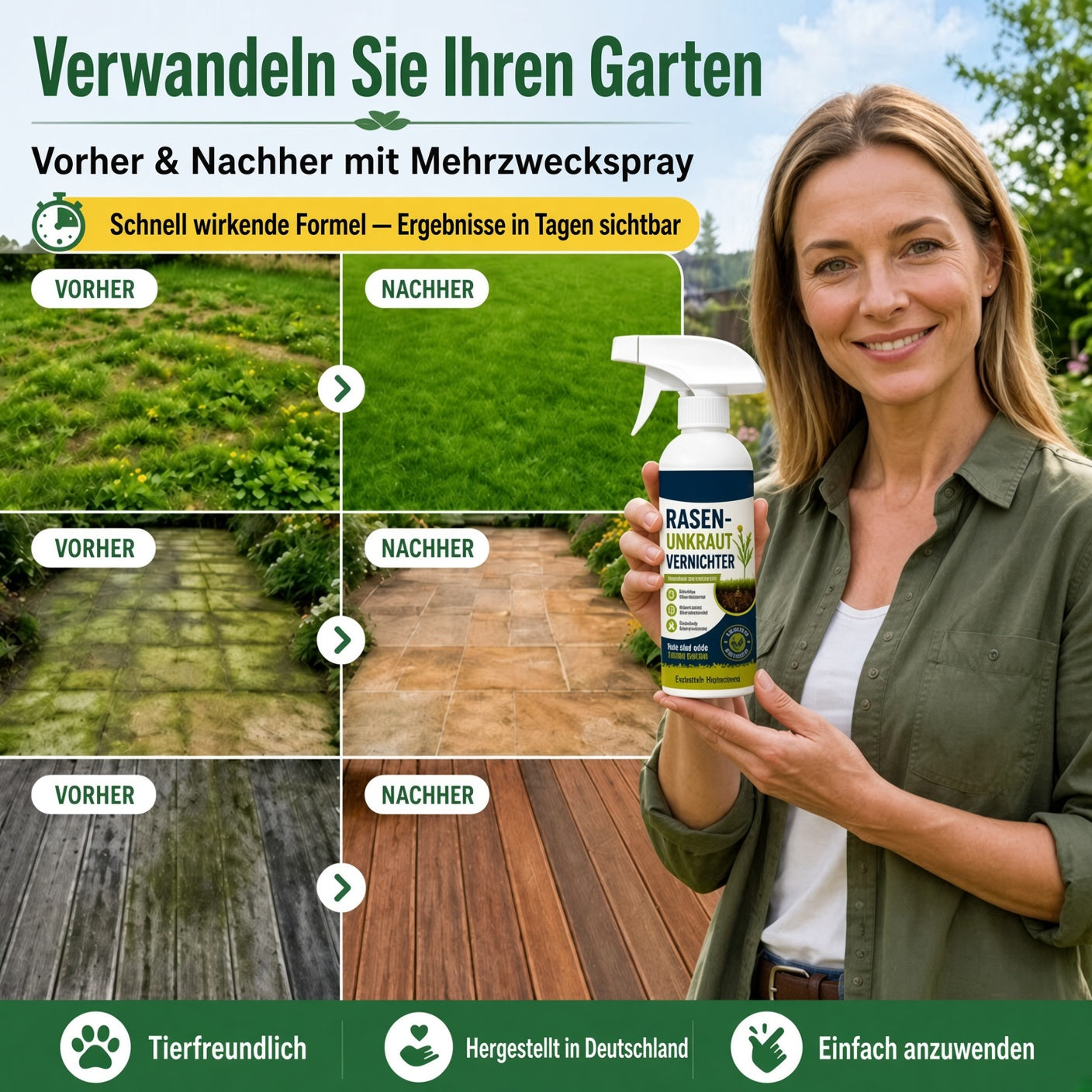 ♻️50 % RABATT 🌿 Unkraut-Stop – 🔥Stark gegen Unkraut & hemmt neues Wachstum | Für Garten, Wege & Hof ⚡
