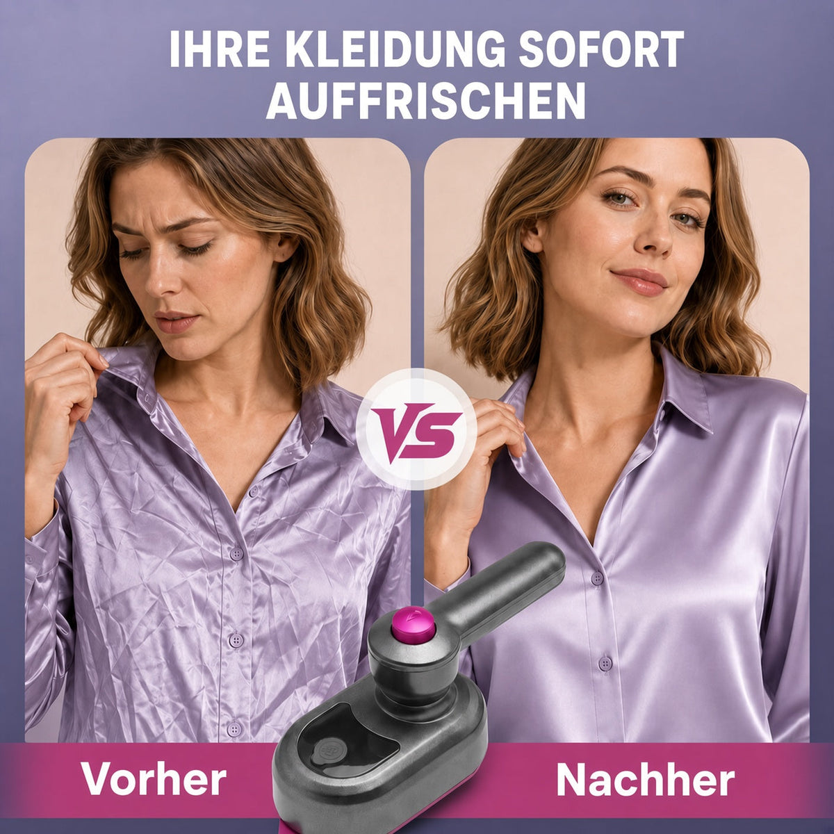 🔥 50 % RABATT! Tragbarer Kleidungsstück Bügeleisen – Kleidung schnell & einfach glätten