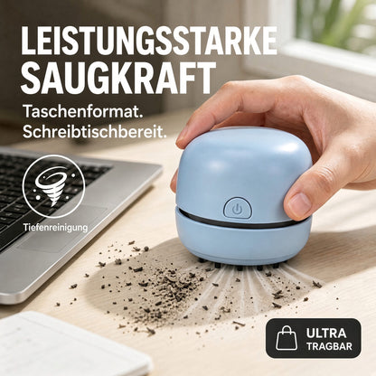 🎉 50 % RABATT 🎉✨ Tragbarer Mini-Tischstaubsauger | USB-aufladbar für Tastatur, Staub & Krümel