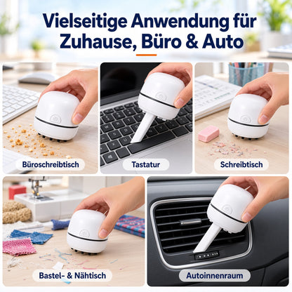 🎉 50 % RABATT 🎉✨ Tragbarer Mini-Tischstaubsauger | USB-aufladbar für Tastatur, Staub & Krümel