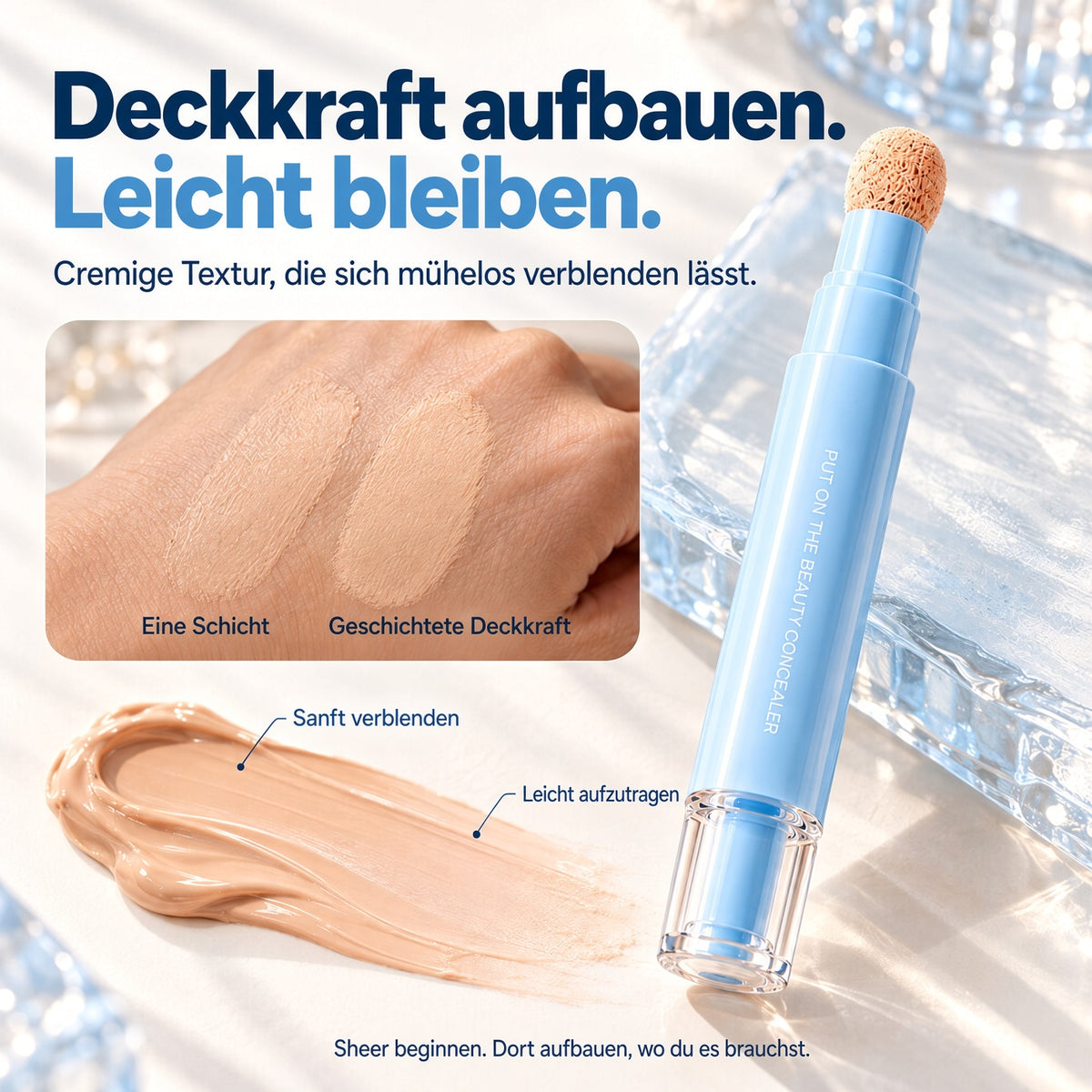 🎁 1+1 GRATIS✨ Concealer Stift & Creme – deckt Augenringe, Pickel & Flecken ab, spendet Feuchtigkeit & verblendet nahtlos