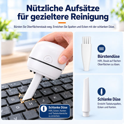 🎉 50 % RABATT 🎉✨ Tragbarer Mini-Tischstaubsauger | USB-aufladbar für Tastatur, Staub & Krümel