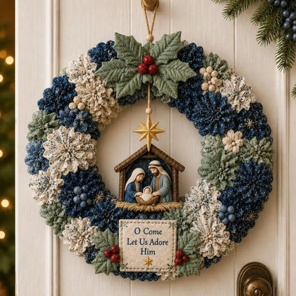 🎄 DIY-Weihnachtskranz-Bastelset mit 3D-Struktur | Entspannend & stimmungsvoll für die Tür