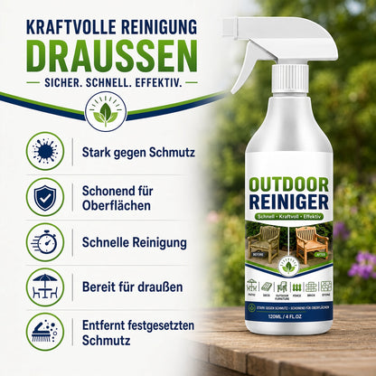 🌿 NUR FÜR KURZE ZEIT 50 % RABATT! Outdoor-Oberflächenreiniger, schnell wirkender Fleckenentferner für Terrassen, Holzmöbel & Außenflächen