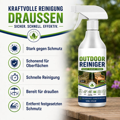 🌿 50% SPAREN | Gegen Grünbelag, Schimmel & schwarze Flecken – Kraftvoller Outdoor-Reiniger für hartnäckigen Schmutz