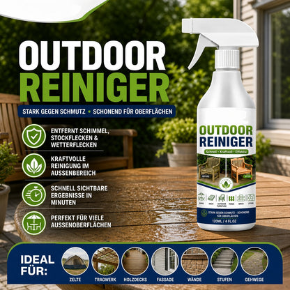 🌿 50% SPAREN | Gegen Grünbelag, Schimmel & schwarze Flecken – Kraftvoller Outdoor-Reiniger für hartnäckigen Schmutz