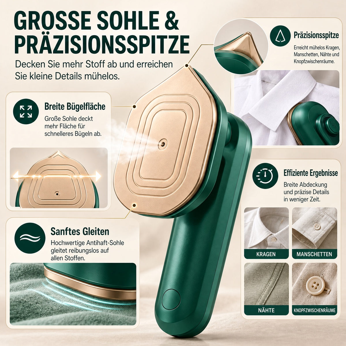 🔥 40% Rabatt – Nur für kurze Zeit! ⏰ ✨ Tragbares Dampfbügeleisen mit schnellem Aufheizen 💨 Nass- & Trockenbügeln für Zuhause und Reisen