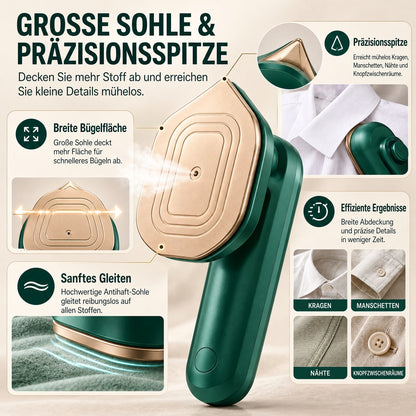 🔥 40% Rabatt – Nur für kurze Zeit! ⏰ ✨ Tragbares Dampfbügeleisen mit schnellem Aufheizen 💨 Nass- & Trockenbügeln für Zuhause und Reisen
