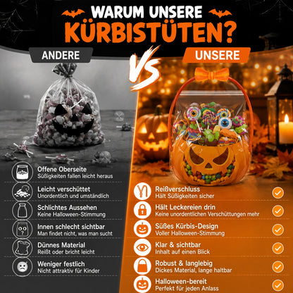🎃 Einzigartiges Halloween-Design | Süßigkeitentüten aus Kunststoff, perfekt für Süßigkeiten, Geschenke und kreative Verpackungen. 👻