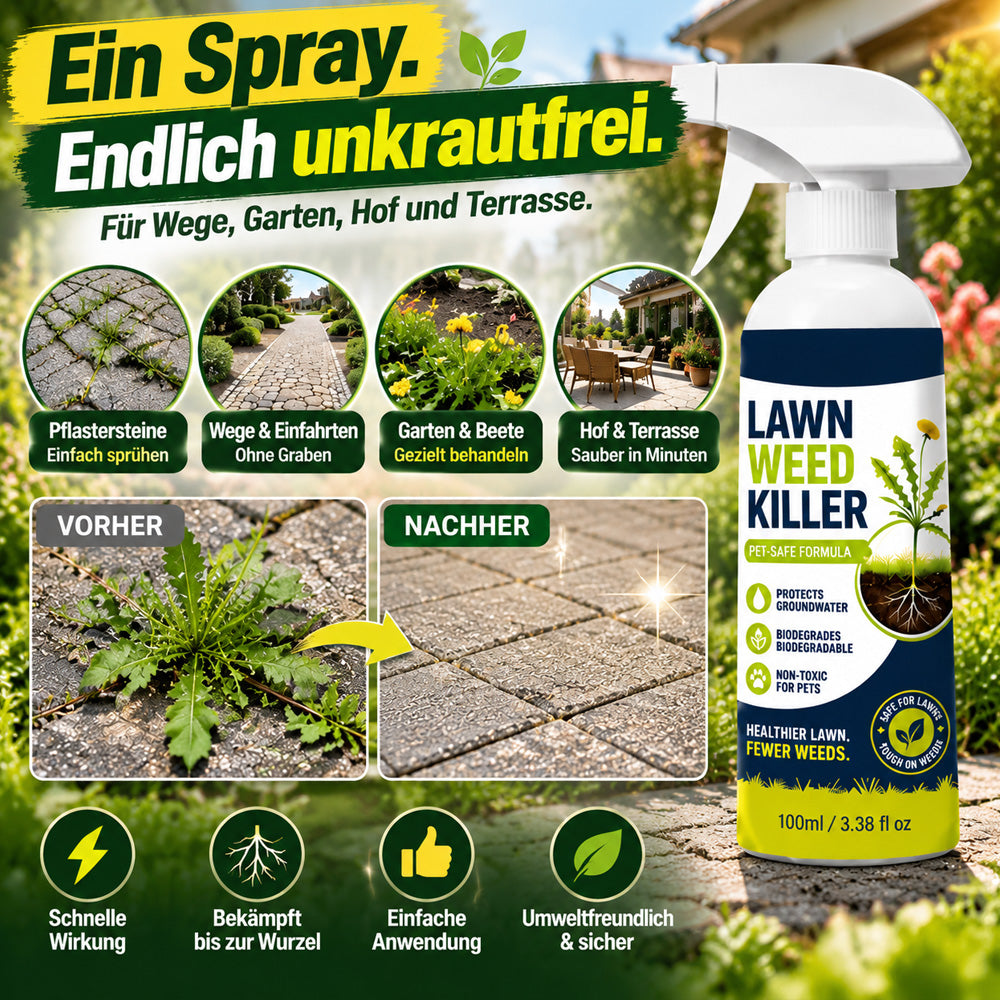 ♻️50 % RABATT 🌿 Unkraut-Stop – 🔥Stark gegen Unkraut & hemmt neues Wachstum | Für Garten, Wege & Hof ⚡