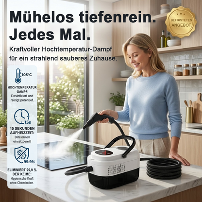 📢📢50 % Rabatt und versandkostenfrei !!!⏰Hochdruck-Dampfreiniger mit LCD-Display｜Vielseitig für Zuhause, Auto & Küche｜Effektiv gegen Fett & Bakterien✨