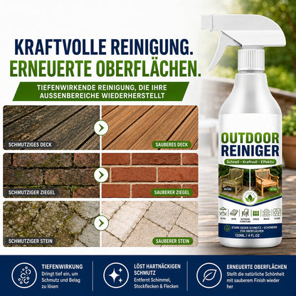 🌿 50% SPAREN | Gegen Grünbelag, Schimmel & schwarze Flecken – Kraftvoller Outdoor-Reiniger für hartnäckigen Schmutz