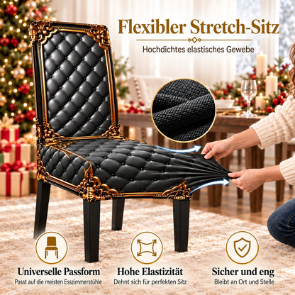 🔥 1 kaufen, 1 gratis! 🪑 Eleganter Barock-Stil Stuhlbezug – Elastischer Esszimmerstuhlbezug mit luxuriösem Design