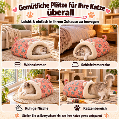 🐾🔥 Bestseller! Halbgeschlossenes, warmes Haustier-Schlafsackbett – Winddichtes, flauschiges Kuschelnest für Katzen und kleine Hunde, perfekt für gemütliche Winterschläfchen ❄️