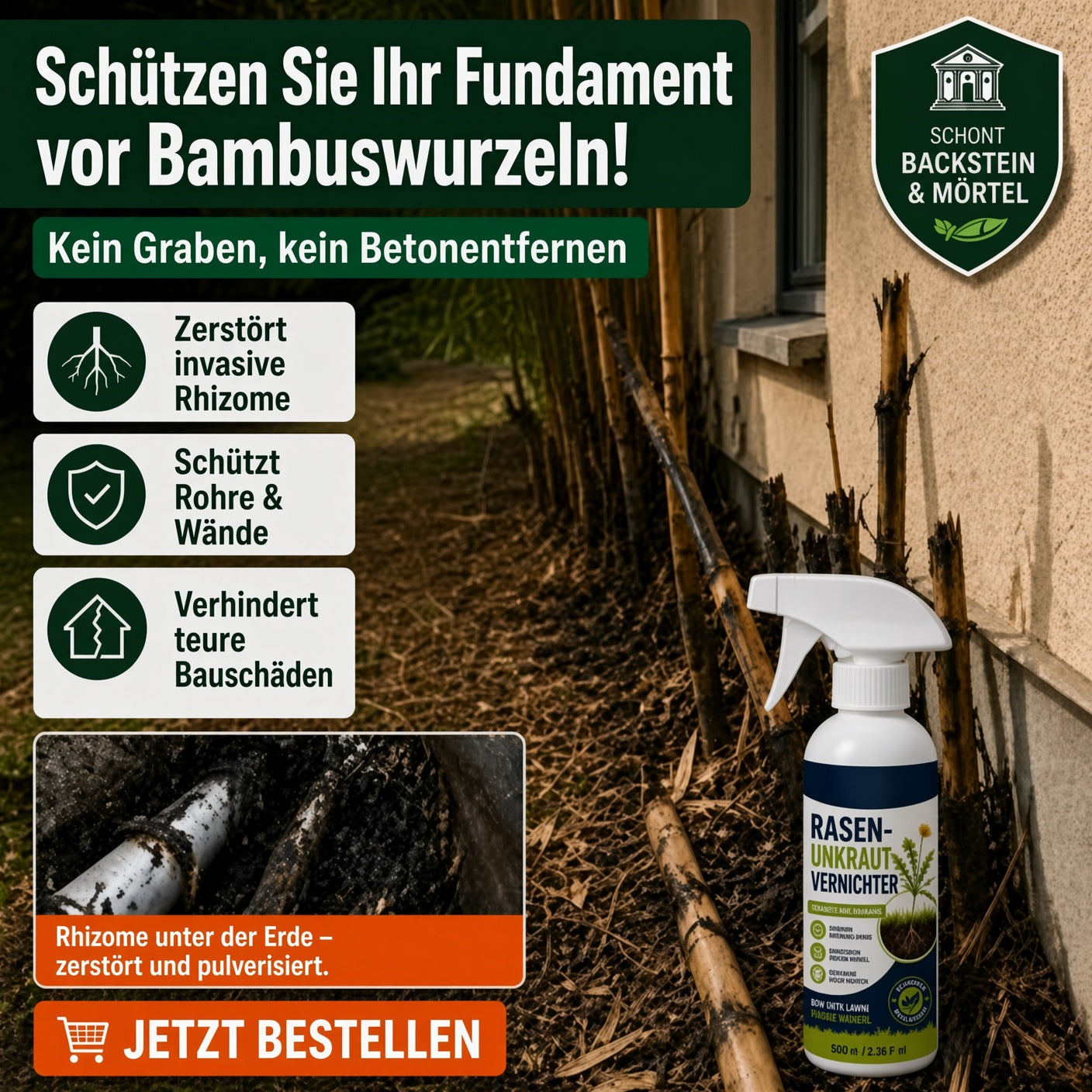 ♻️50 % RABATT 🌿 Unkraut-Stop – 🔥Stark gegen Unkraut & hemmt neues Wachstum | Für Garten, Wege & Hof ⚡