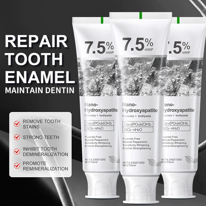 🦷🦷 Regenerierende Zahnpasta mit 7,5 % Nano-Hydroxylapatit ☁️☁️ Tiefenreinigung · Schnelle Aufhellung · Zahnschmelz-Reparatur