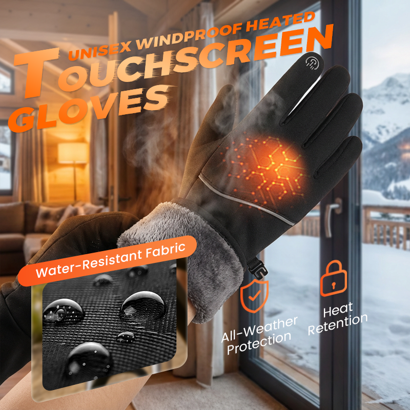 Unisex-Windschutz-Handschuhe mit Heizfunktion und Touchscreen-Funktion