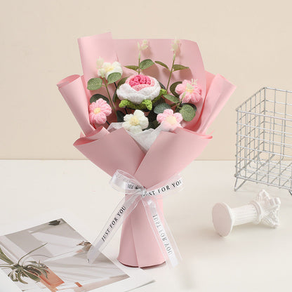 💕Muttertagssonderverkauf 50 % Rabatt!💕Handgefertigter zarter Häkelblumenstrauß