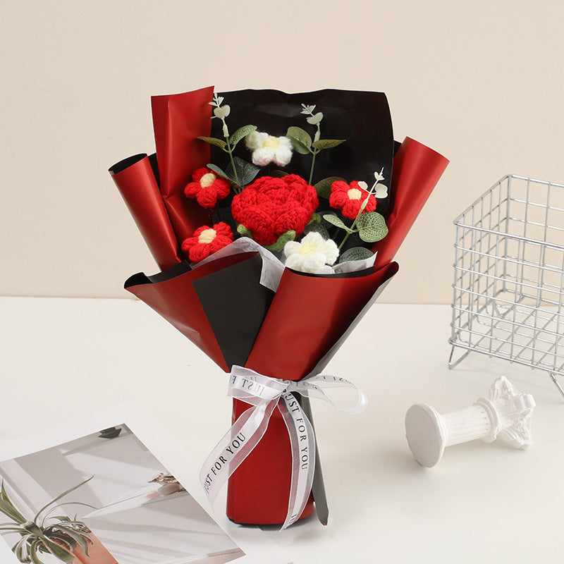 💕Muttertagssonderverkauf 50 % Rabatt!💕Handgefertigter zarter Häkelblumenstrauß