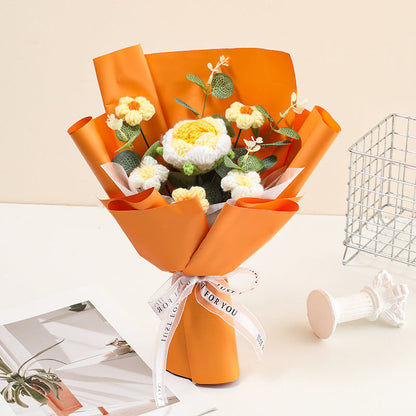 💕Muttertagssonderverkauf 50 % Rabatt!💕Handgefertigter zarter Häkelblumenstrauß