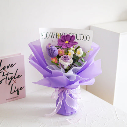 💕Muttertagssonderverkauf 50 % Rabatt!💕Handgefertigter zarter Häkelblumenstrauß