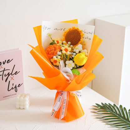 💕Muttertagssonderverkauf 50 % Rabatt!💕Handgefertigter zarter Häkelblumenstrauß