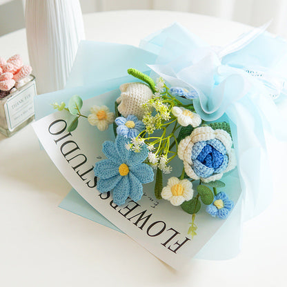 💕Muttertagssonderverkauf 50 % Rabatt!💕Handgefertigter zarter Häkelblumenstrauß