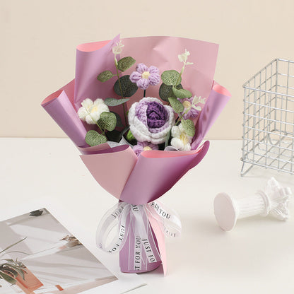 💕Muttertagssonderverkauf 50 % Rabatt!💕Handgefertigter zarter Häkelblumenstrauß
