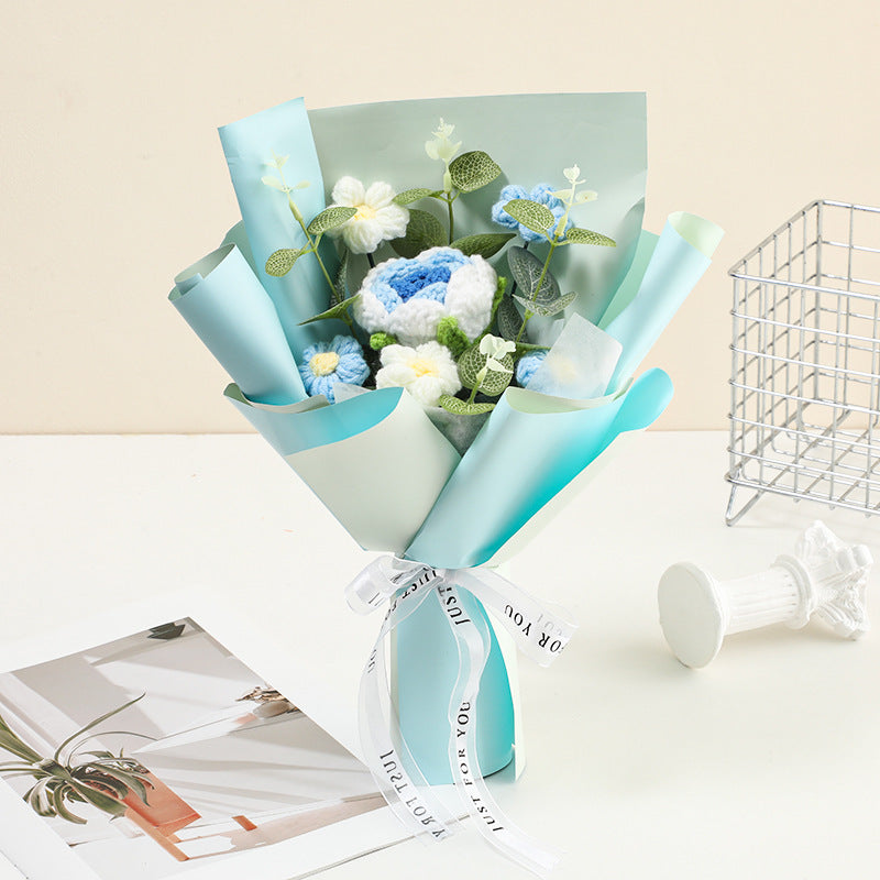 💕Muttertagssonderverkauf 50 % Rabatt!💕Handgefertigter zarter Häkelblumenstrauß