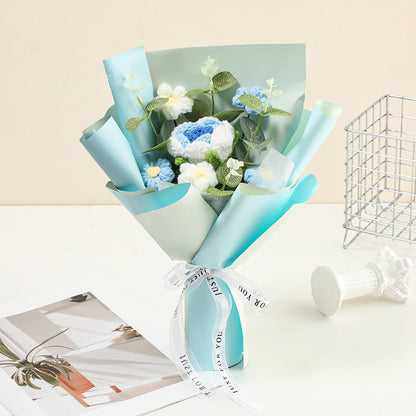 💕Muttertagssonderverkauf 50 % Rabatt!💕Handgefertigter zarter Häkelblumenstrauß