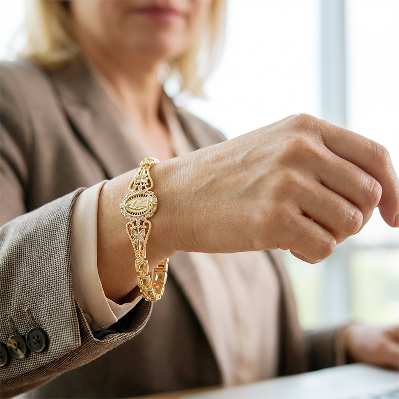 ⏳ NUR FÜR KURZE ZEIT ⏰ Maria-Armband, filigranes Blumendesign – Perfekt zu jedem Outfit & als Geschenk ✨