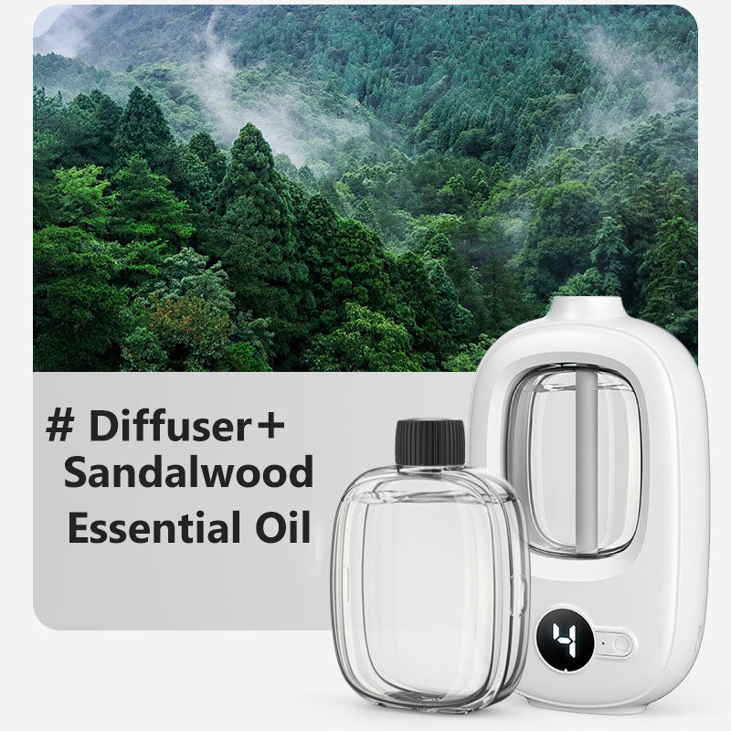 📢📢50 % RABATT! ⏰🎶Kabelloser Aroma-Diffusor mit Sandelholzduft – 4 Timer, leiser Betrieb & elegantes Dufterlebnis🌿💡