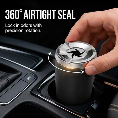 🔥Drehbarer Keramik-Aschenbecher fürs Auto – geruchsdicht, feuerfest & passgenau für 99 % aller Becherhalter 🚬✨
