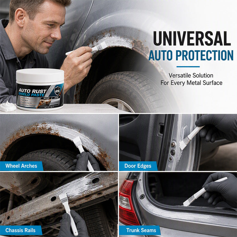 🚗💧Auto Metall Rost Reparatur Paste ｜Schnelle DIY Rostversiegelung für Radhaus, Türspalten & Fahrzeugunterboden – Repariere beschädigte Metallstellen, bring altes Blech wieder zum Neuzustand, dauerhafter Schutz vor Streusalz & Feuchtigkeit