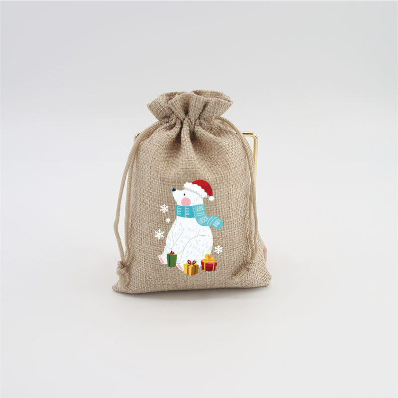 🎄⛄ Weihnachtliche Jute-Geschenkbeutel mit Kordelzug--Lose Süßigkeiten und Geschenke in Sekunden ordentlich verpackt 🎁🎄