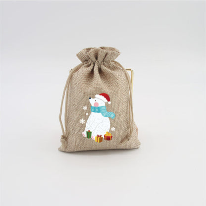 🎄⛄ Weihnachtliche Jute-Geschenkbeutel mit Kordelzug--Lose Süßigkeiten und Geschenke in Sekunden ordentlich verpackt 🎁🎄