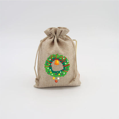 🎄⛄ Weihnachtliche Jute-Geschenkbeutel mit Kordelzug--Lose Süßigkeiten und Geschenke in Sekunden ordentlich verpackt 🎁🎄